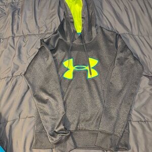 Under Armour Storm Gray and Neon Hoodie